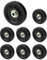 QWORK® 8stk. 90mm Nylon Seilrolle Umlenkrolle Universallager Riemenscheibe Drahtseilrolle für Gym Kabelmaschine Garagentor
