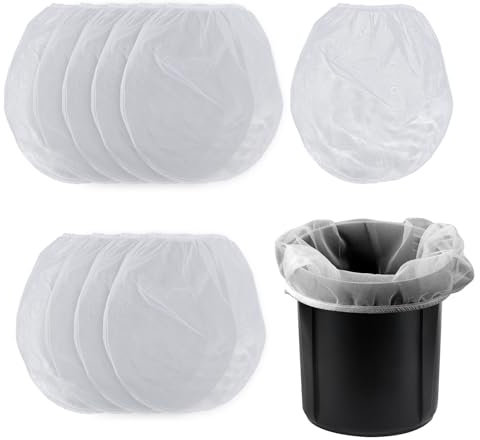 10pcs 2 Gallon Paint Strainer Bags, White Fine Mesh Filter Bag Bucket Strainer Elastic Opening Paint Liquid Filtering Bag for Hydroponics Paint Gardening