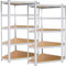 SPRINGOS Schwerlastregale Eckregale 124 x 180 x 90 cm 2 Stück