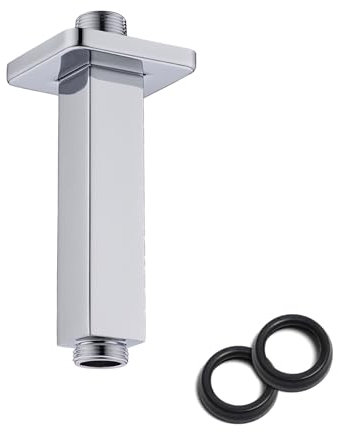 4 Inch Shower Arm with Flange, Ceiling Mounted Shower Head Extension Arm, Chrome