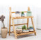 2-stufiges Leiter-Pflanzenregal, Faltbare dreieckige Struktur, freistehendes Blumenregal, L 19,7'' 27,5'' Sukkulenten-Topfständer-Organizer-Regal, Eckregal für den Innen- und Außen