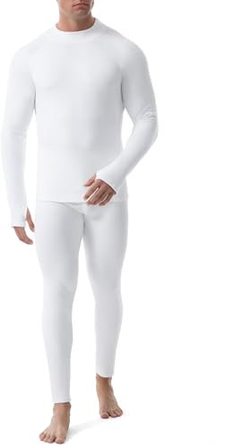 Runhit Thermounterwäsche Herren Winter Funktionsunterwäsche Thermounterhose Herren Unterhosen Lang Funktionswäsche Skiunterwäsche Thermo Unterwäsche Männer Extra Warm S