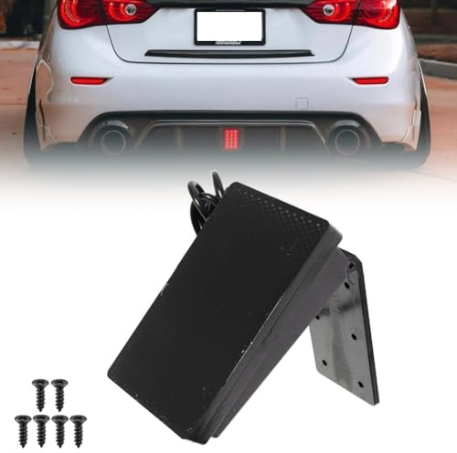 VANKUB 15-LED [Universal Fit] Rear Bumper Fog Light for Car SUV, Smoked Lens Red LED Reflector Brake Lamps, with Strobe Brake Feature & Adjustable Add-On Mounting Bracket Center Brake Light