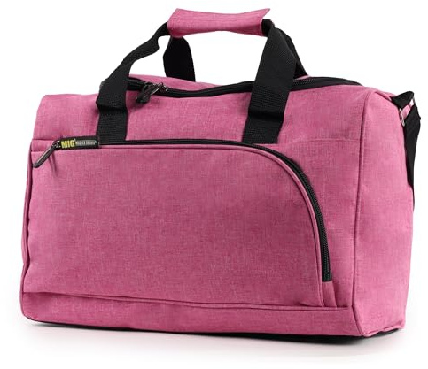 MIG Ryanair Cabin Holdall Bag 40x25x20cm, Showerproof Underseat Luggage Bag | Pink Lightweight showerproof 40x25x20cm underseat holdall with adjustable strap for Ryanair, easyJet and Wizz Air