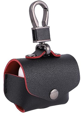 HOMSFOU Schutzhülle Ledertasche Schlüsselanhänger-Beutel Ohrstöpsel Gürtel Pulse-Headset-hülle Kopfhörer Fall Kopfhörer Schützend Organizer-Taschen Für Die Reise Handytasche Black