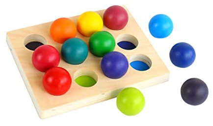 JUMPLAWN Frühpädagogisches Regenbogen-sortierbrett – Kognitives Spielzeug Für Kinder Und Sichere Spielzeugfarbe