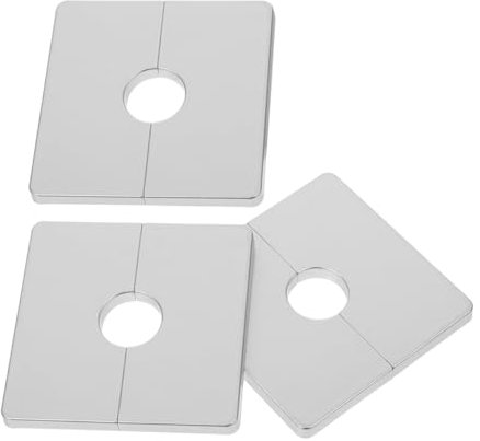 Operitacx 3 Pièces Cache Tuyaux Carrés Autocollants Décoratives pour Trou de Tuyau Murale Design Contemporain Adapté pour Salle de Bain Cuisine et Bureau