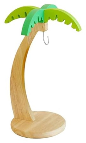 Bananenhalter， Bananenbaum Aufhänge， Bananenhalter mit rundem Standfuß， aus Holz mit stabilem Standfuß und Edelstahl-Haken, dekorativer Obstständer für moderne Küche und Büro, robust und langlebig15
