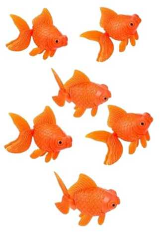 Cldaisy Künstliche schwimmende Fische, Kunststoff, künstliche Aquariumfische, bunt, realistisch, beweglich, Ornament, Dekoration, 6 Stück