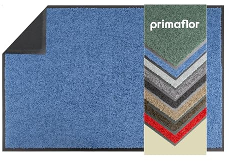 Primaflor Schmutzfangmatte | Zanzi | 60x90cm | Blau | 100 % Polyamid-Tuft, 6 mm stark, Eco-Gummi-Rücken, für Eingang, Flur, Büro, Feuchtraum und Messe