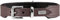 HUNTER Hundehalsband BASIC, Farbe: braun/schwarz, Pflegeleichtes Spaltleder, Raffinierte Nahtführung, Dezentes Design, Größe: 42