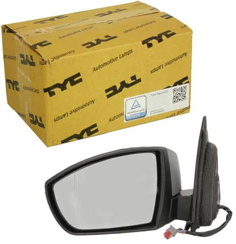 TYC 310-0126 Außenspiegel Seitenspiegel Links Elektrisch Anklappbar Beheizbar mit Blinklicht 8-Polig Kompatibel mit FORD S-MAX WA6 1405053 6M2117K747ACXWAA 6M2117K747ADXWAA