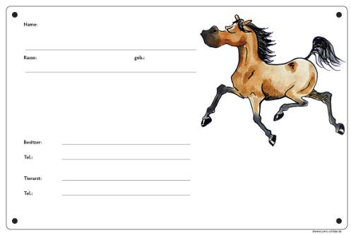 Boxenschild/Stalltafel Angeber (Vollblut/Araber/Warmblut/Pony) Brauner