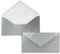 50 Brief-Umschläge Silber Metallic DIN Lang - 110 x 220 mm (11 x 22 cm) - Nassklebung ohne Fenster - Ideal für Einladungs-Karten - Serie FarbenFroh