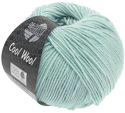 LANA GROSSA Cool Wool Uni | Extrafeine Merinowolle waschmaschinenfest und filzfrei | Handstrickgarn aus 100% Schurwolle (Merino extrafein) | 50g Wolle zum Stricken & Häkeln | 160m Garn FB 2030
