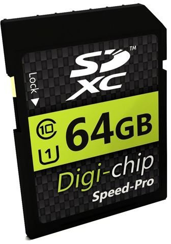 Digi-Chip 64GB SDXC Class 10 Memory Card For Nikon Coolpix A900, B500, B700, CP A10, A100, DL24-85, DL18-50 & DL24-500 Digital Cameras