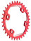 Funn Solo Plato Estrecho Ancho para Cadena de 9 10 11 12 Velocidades, Compatible con Bielas de Interfaz BCD Asimétrica de 96mm, Plato de Cadena de Velocidad Única9-12 (34 Dientes, Rojo)