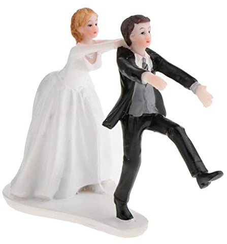 MagiDeal Romantische Hochzeitspaar Brautpaar Tortendekoration Tortenfigur Paar Figur Tischdekoration aus Harz, 02, 15x6x10.5cm