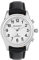 TalkJoy Damen Sprechende Uhr Funkuhr Lederarmband Silber Seniorenuhr Blindenuhr Leder
