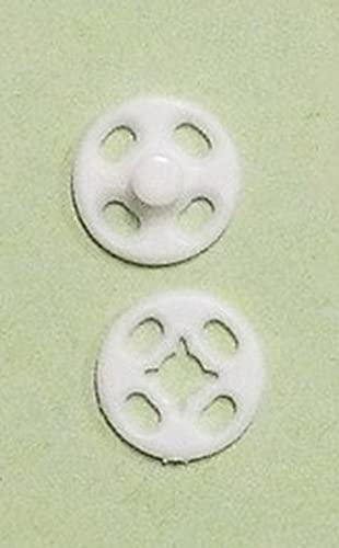 Großhandel für Schneiderbedarf 20 Druckknöpfe Zum Annähen Kunststoff weiß 10 mm