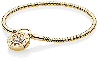 PANDORA Shine Logo Padlock Clasp Bracelet - 567757CZ