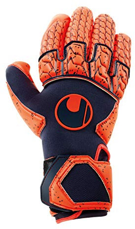 uhlsport Unisex Next Level Supergrip Reflex Torwarthandschuhe , marine/ Rot fluo , 8.5