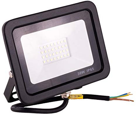 Popp® Floodlight LED Foco Proyector LED para Exterior Negro 30W, luz neutra 4000K, Eficiencia Luminosa 95LM/W, Protección contra Sobrevoltajes, Resistente al Agua IP65(30W 4000K)