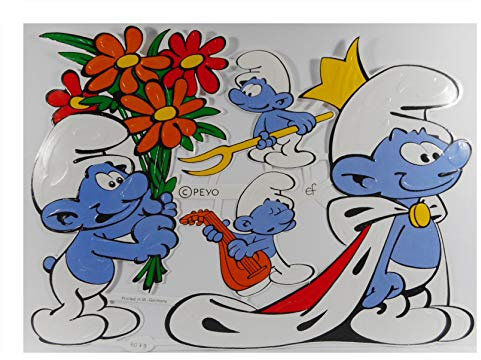 Glanzbilder EF 7079 Schlümpfe Schlumpf Blumenschlumpf blau weiß Posiebilder Deko GWI 708