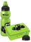 Fizzii Set Trinkflasche 330ml + Lunchbox inkl. Obst-/ Gemüsefach (schadstofffrei, spülmaschinenfest, Motiv: Mini Trecker)