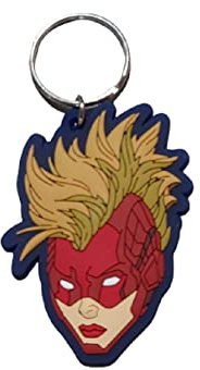 Marvel Captain Marvel Rubber Keychain - N/A - One Size