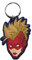 Marvel Captain Marvel Rubber Keychain - N/A - One Size