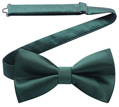 HISDERN Noeud Papillon Homme Pré-noué Réglable Formel Nœuds Papillon Verte avec Crochet pour Mariage Fête Soirée
