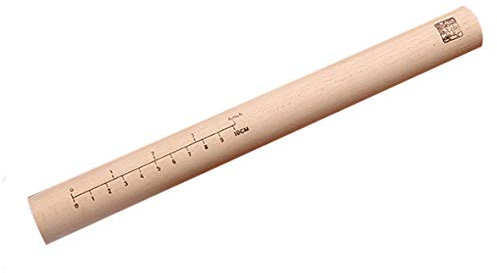 Rodillo Rodillo de masa de madera maciza con medidas para hornear Pastel de pizza Pasteles de masa Galletas de pasta