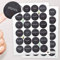 44x Gewürzetiketten/Gewürzaufkleber TAFEL, KREIDE (schwarz, 4cm, 40mm) Runde Etiketten selbstklebende, leicht abziehbar & abwischbare Sticker für Gläser und Dosen +4 Blanco-Aufkleber zum beschriften