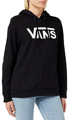 Vans Drop V Logo Hoodie Felpa con Cappuccio, Nero, S Donna