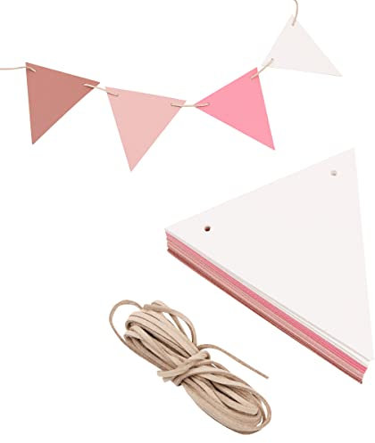 Tiardey 12 Flaggen Camping Wimpel Leder Banner Outdoor Hängeflagge - 4 Farben 12St