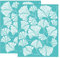 OLYCRAFT 2 Stück Selbstklebende Siebdruckschablone Ginkgo Blätter Muster Mesh Transfer Siebdruck Wiederverwendbare Schablone Zum Malen auf Holz T-Shirt Stofftaschen – 280 x 220mm