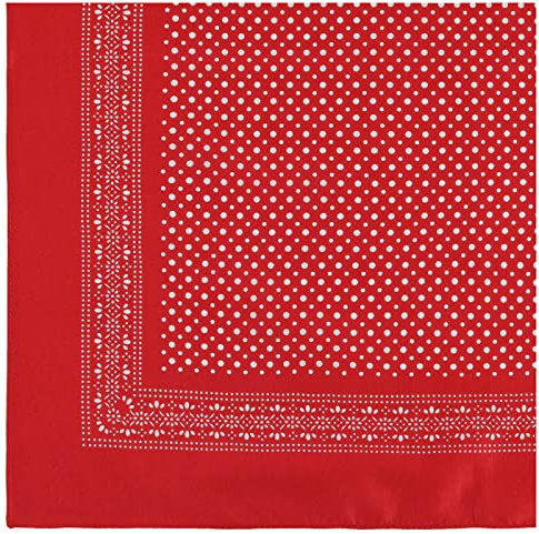 modAS Vierecktuch Bandana Kopftuch ca. 54x54 cm- Tuch in verschiedenen Designs und Farben aus Baumwolle in Rot mit kleinen Punkten