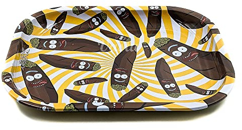 Rolling Tray - Small Metal Smoking Rolling Tray - Various Cartoon Designs (Rick B)