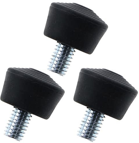 LUORNG 3 patas de trípode de goma antideslizantes de 3/8 pulgadas, accesorios de fotografía, color negro