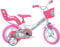 Bici per Bambina Bicicletta Dino Bikes Hello Kitty Taglia 12 - 14 - 16 (Cerchio 12 Pollici)