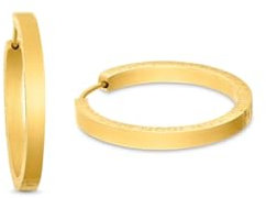 JOOP! Creolen Edelstahl Damen Ohrschmuck, 3 cm, Gold, Kommt in Schmuck Geschenk Box, 2035898