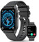 Bebinca Smartwatch Damen Herren, 1.83 Fitness Tracker mit Schrittzähler, SpO2, Herzfrequenz, IP68 wasserdichte Sportuhr für Android iOS(Grau)