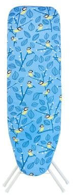 Lakeland Blue Tit Ironing Board Cover S/M 100% Cotton with Double Foam Padding Fits Ironing Boards Size 124 x 38cm