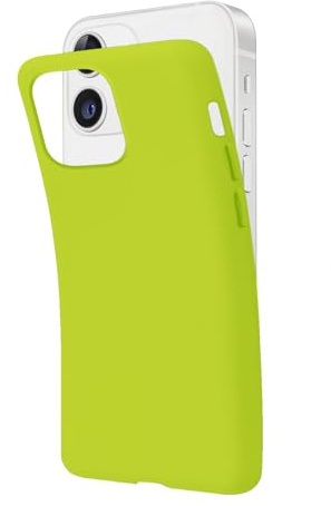 SBS Schutzhülle für iPhone 12/12 Pro Acid Green Pantone 2297 C, weiche und Flexible Schutzhülle, Kratzfest, dünne und Bequeme Schutzhülle für die Tasche, kompatibel mit kabellosem Laden