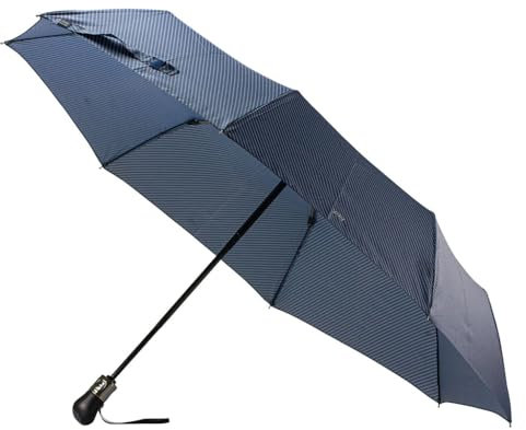 Y-DRY Kurzer, winddichter Regenschirm für Autos mit 8 Rippen, öffnen und schließen mit klappbarem Gestell, wasserabweisend mit Gestell aus Stahl, Aluminium und Kohlefaser (BLACK), Carbon
