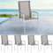 LEBENSwohnART 4er-Set Premium Hochlehner 100cm Gartenstuhl Acero Taupe Textilene Edelstahl stapelbar