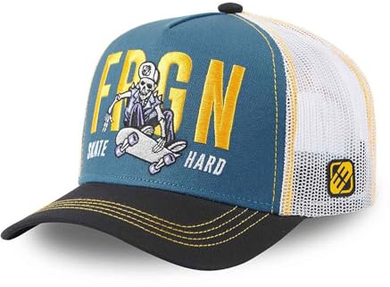 FREEGUN Cap für Erwachsene, Trucker, Herren oder Damen, Racing, Manga, Sommer, Summer Skate Hard Yellow, One size