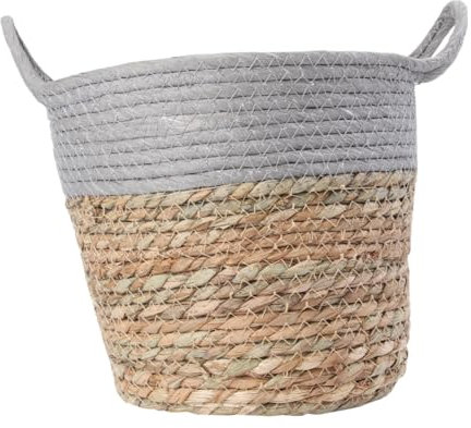 SEWOART Decoración Vintage 1 Pc Maceta Mimbre macramé Cesta Tejida ratán Maceta suculentas Rota Armario Jardinera ratán macetero Estilo nordico Familiar contenedor Flores Bambú Jardineras