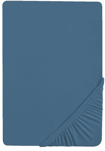 roba Spannbettlaken 60 x 120-70 x 140 cm Seashells Indigo - Bettlaken für Baby & Kinderbetten - Bio Baumwolle - GOTS und Oeko-Tex Standard 100 - Blau